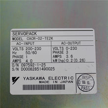 Load image into Gallery viewer, YASKAWA CACR-02-TE2K Servo Drive Input 200-230V