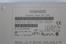 將圖片載入圖庫檢視器 Siemens 6AV3607-1JC20-0AX1 Operator Panel - Rockss Automation