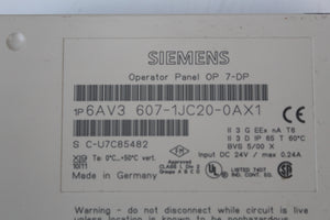 Siemens 6AV3607-1JC20-0AX1 Operator Panel - Rockss Automation