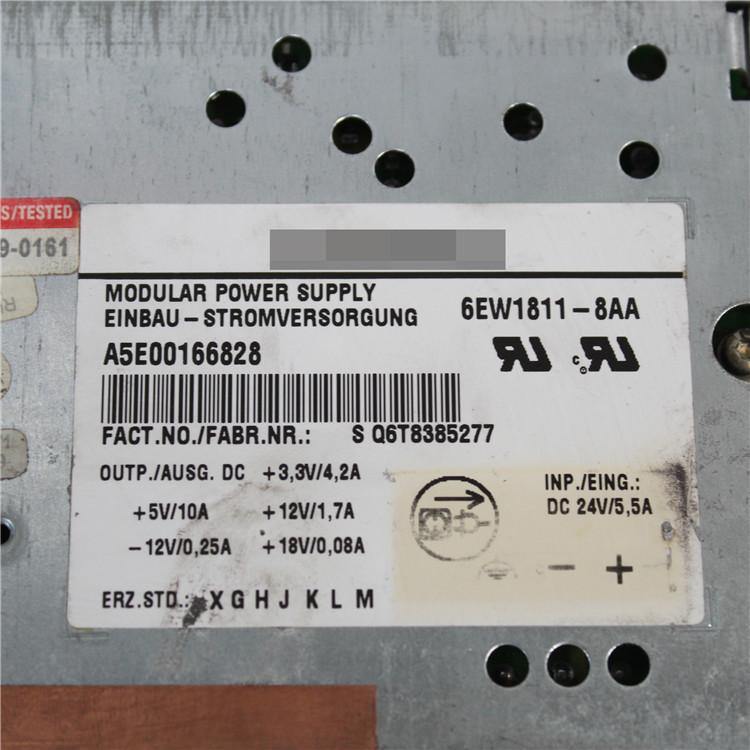 SIEMENS A5E00166828 6EW1811-8AA DC24V 5A Power Supply - Rockss Automation