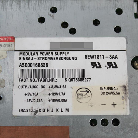 SIEMENS A5E00166828 6EW1811-8AA DC24V 5A Power Supply - Rockss Automation