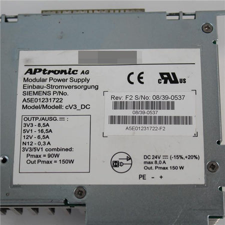 Used Siemens SIMATIC PC Power Supply A5E01231722 - Rockss Automation