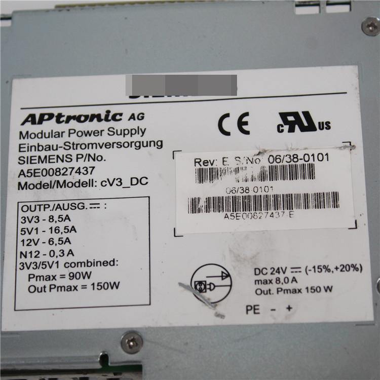 SIEMENS A5E00827437 A5E00827437-E DC24V 8A Power Supply - Rockss Automation