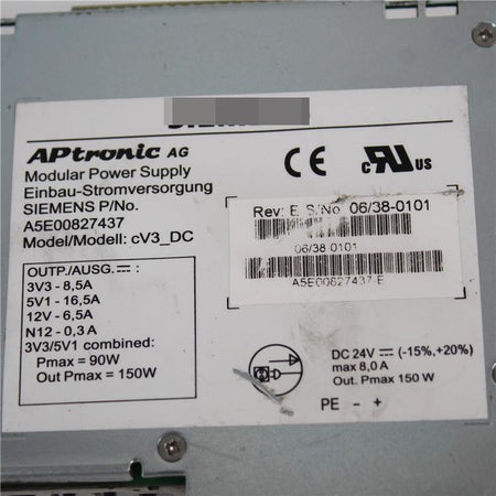 SIEMENS A5E00827437 A5E00827437-E DC24V 8A Power Supply - Rockss Automation