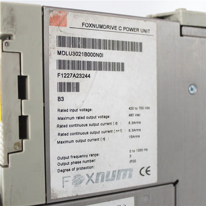 Foxnum MDLU3000B0CAN00 Servo Drive 480VAC - Rockss Automation