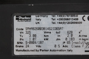Parker SMHA826003814S2ID65A7 Servo Motor - Rockss Automation
