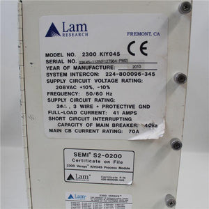 Lam Research 853-044013-007 2300 KIYO45 Semiconductor - Rockss Automation