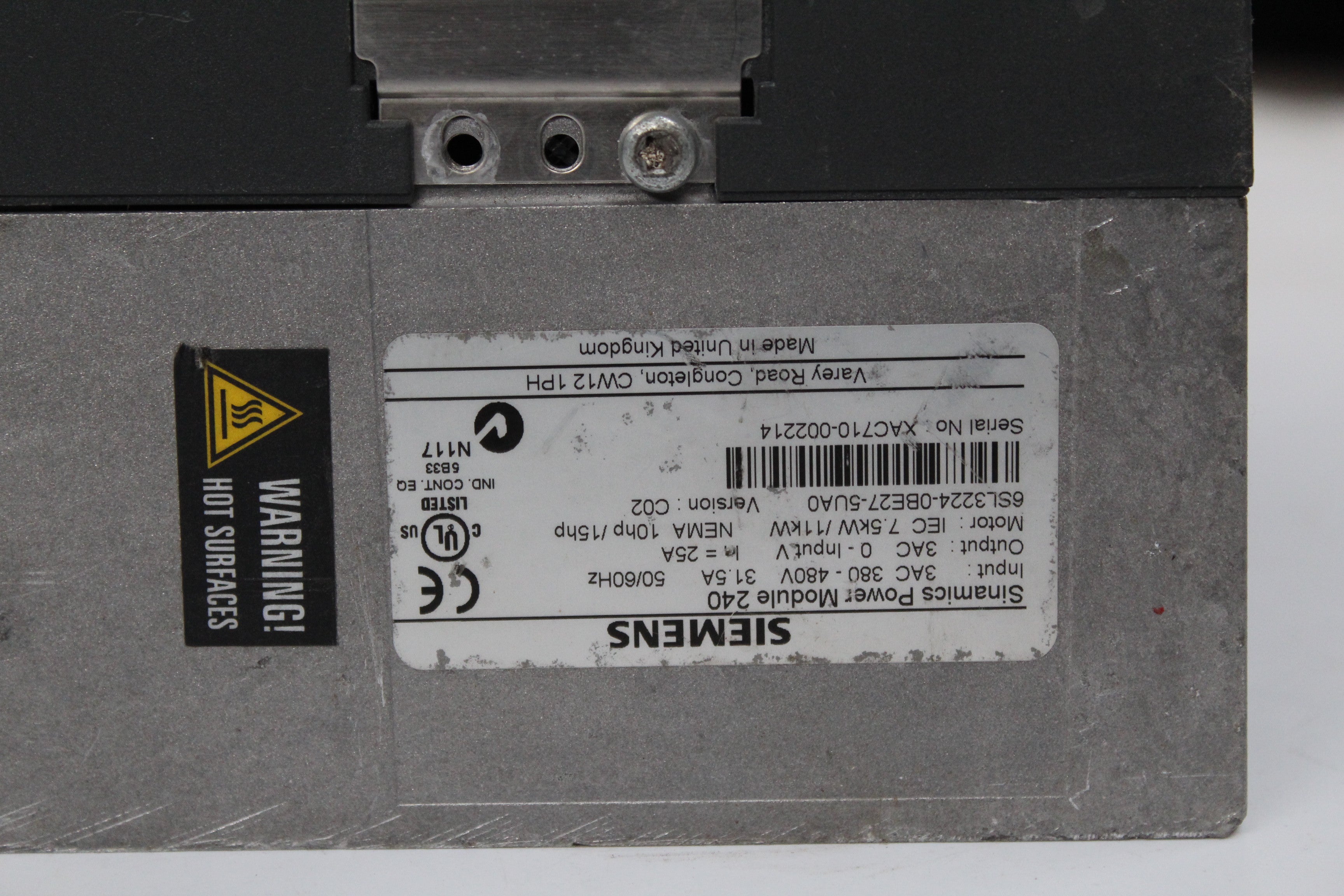 Siemens 6SL3224-0BE27-5UA0 Sinamics Power Module 240 - Rockss Automation