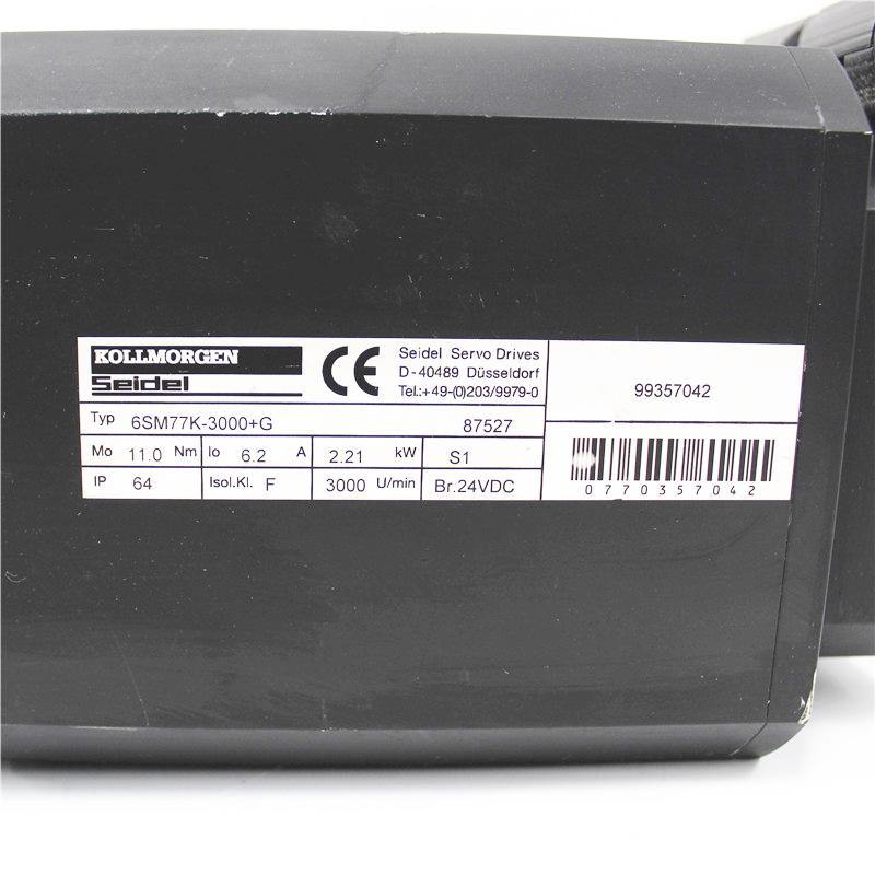 Kollmorgen Servo Motor 6SM77K-3000+G Used In Good Condition - Rockss Automation
