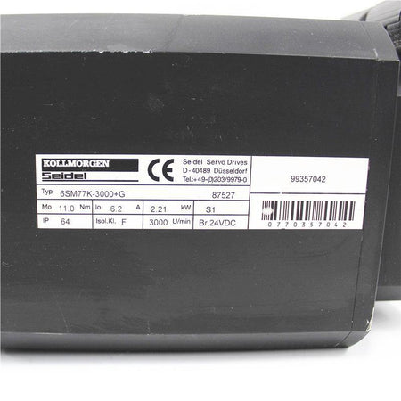 Kollmorgen Servo Motor 6SM77K-3000+G Used In Good Condition - Rockss Automation