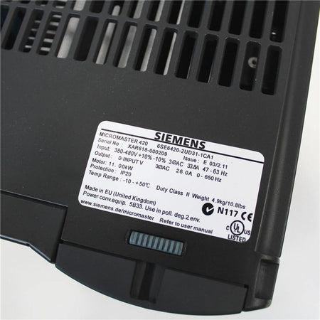 New Original Siemens MICRO MASTER 420 Inverter 6SE6420-2UD31-1CA1 - Rockss Automation