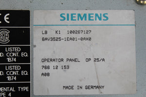 Siemens 6AV3525-1EA01-0AX0 Operator Panel OP 25/A - Rockss Automation