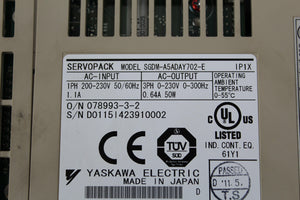 YASKAWA SGDM-A5ADAY702-E AC Servo Drive Input 200-230V - Rockss Automation