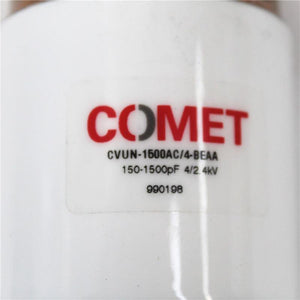 Used COMET Vacuum Variable Capacitor CVUN-1500AC/4-BEAA 150-1500PF 4/2.4KV - Rockss Automation