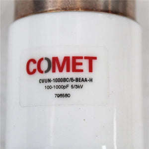 Used COMET Vacuum Variable Capacitor CVUN-1000BC/5-BEAA-H 100-1000PF 5/3KV - Rockss Automation