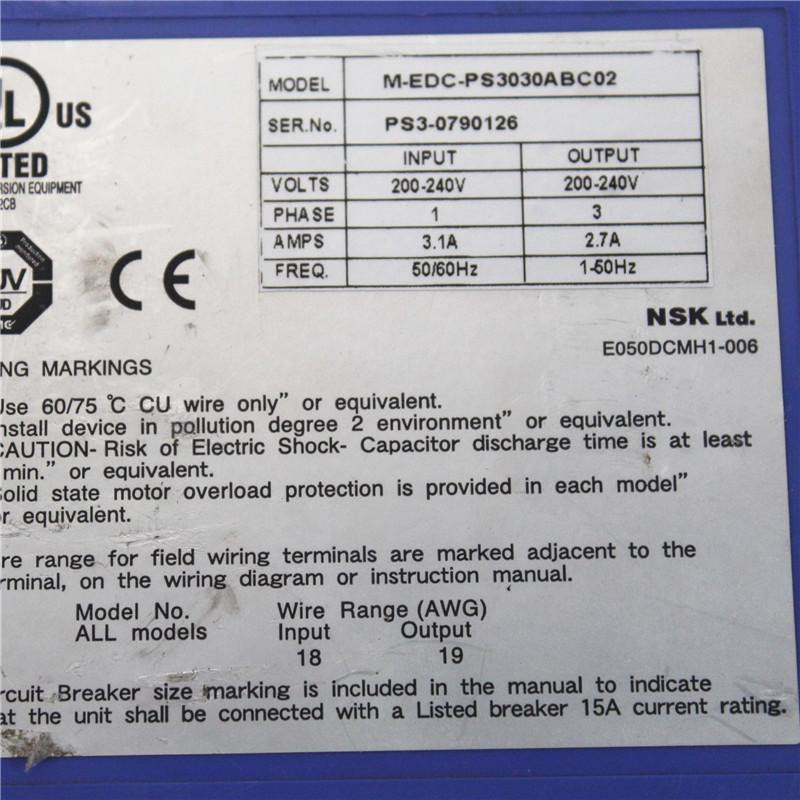 Used NSK Servo Driver M-EDC-PS3030ABC02 EDC-PS3030ABC02-B - Rockss Automation