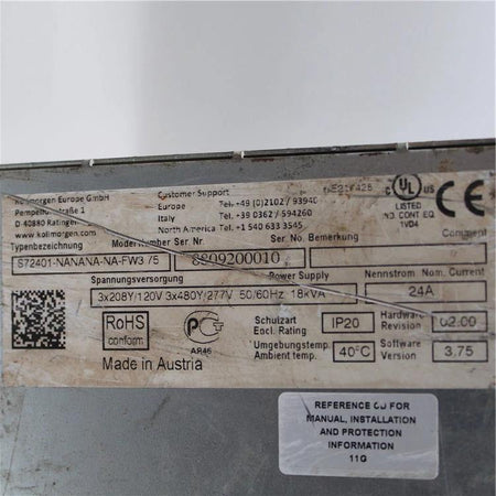 Kollmorgen S72401-NANANA-NA-FW3.75 8809200010 S700 11KW 24A Servo Drive - Rockss Automation