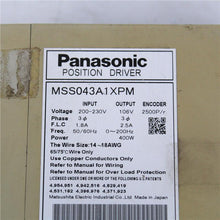 將圖片載入圖庫檢視器 Used Panasonic Servo Driver Position Driver MSS043A1XPM - Rockss Automation