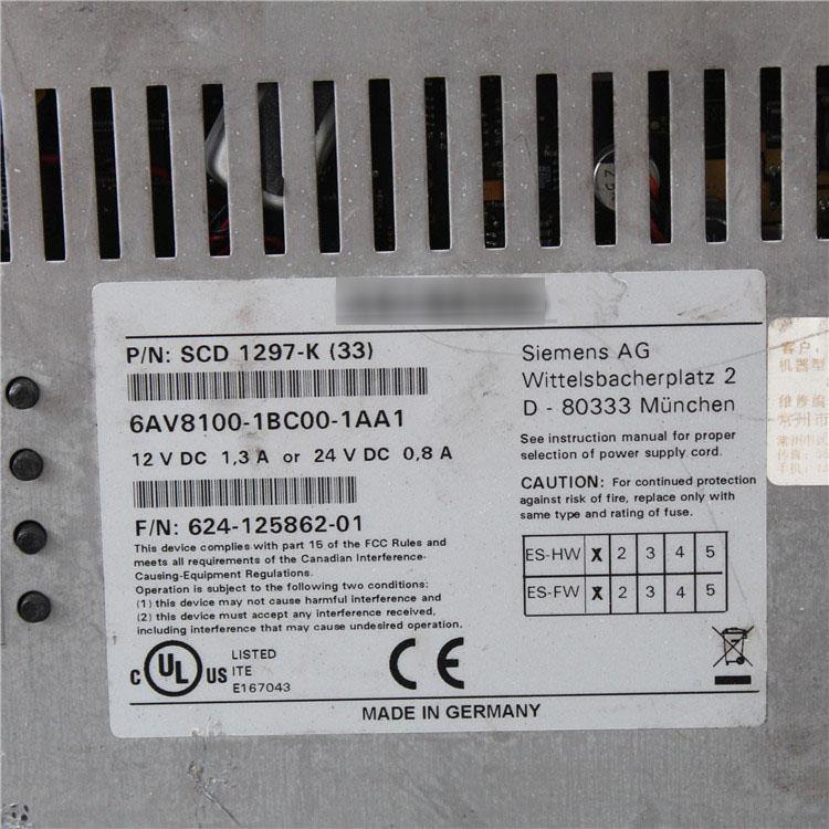 SIEMENS 6AV8100-1BC00-1AA1 SCD 1297-K（33）Touch Panel - Rockss Automation