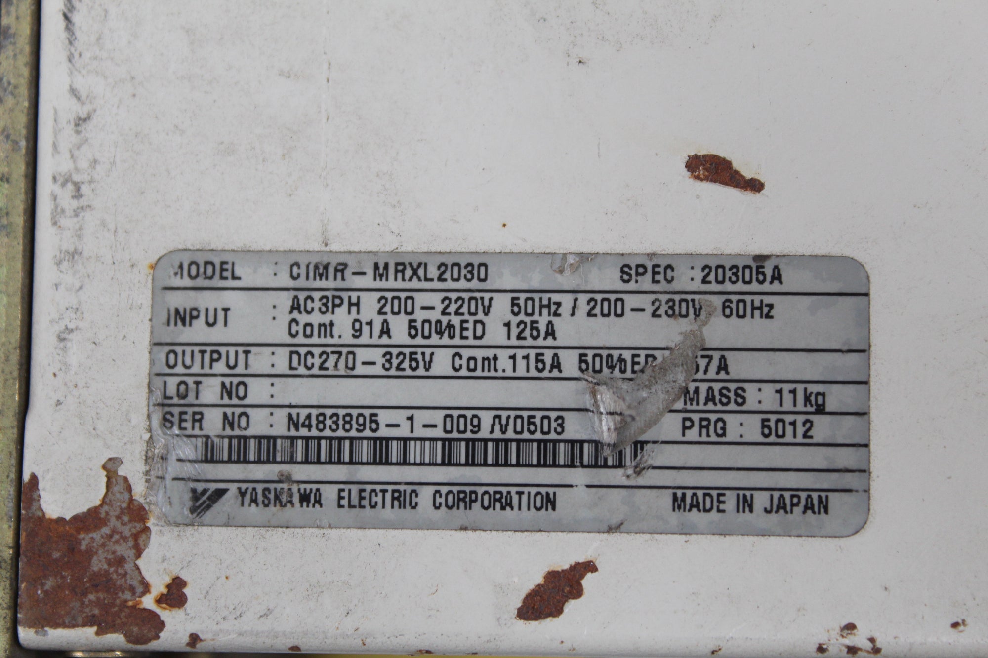 安川 CIMR-MRXL2030 變頻器 輸入200-220V230