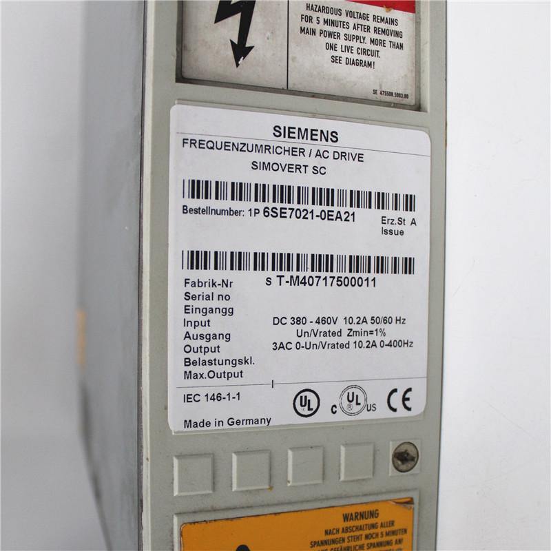 Used Siemens SIMOVERT MASTERDRIVES SIMOVERT VC Converter Unit Compact Unit 4kw 6SE7021-0EA21 6SE7 021-0EA21 - Rockss Automation