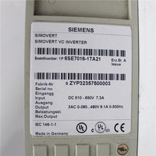 Load image into Gallery viewer, Used Siemens SIMOVERT MASTERDRIVES SIMOVERT VC Inverter Unit Compact Unit 2.2kw 6SE7016-1TA21 6SE7 016-1TA21 - Rockss Automation