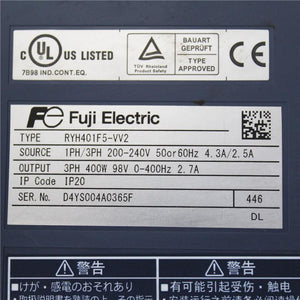 Used Fuji Servo Drive RYH401F5-VV2 - Rockss Automation