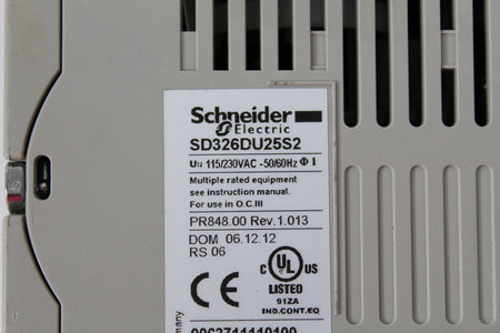 Schneider SD326DU25S2 Servo Drive 115/230VAC 50/60Hz - Rockss Automation