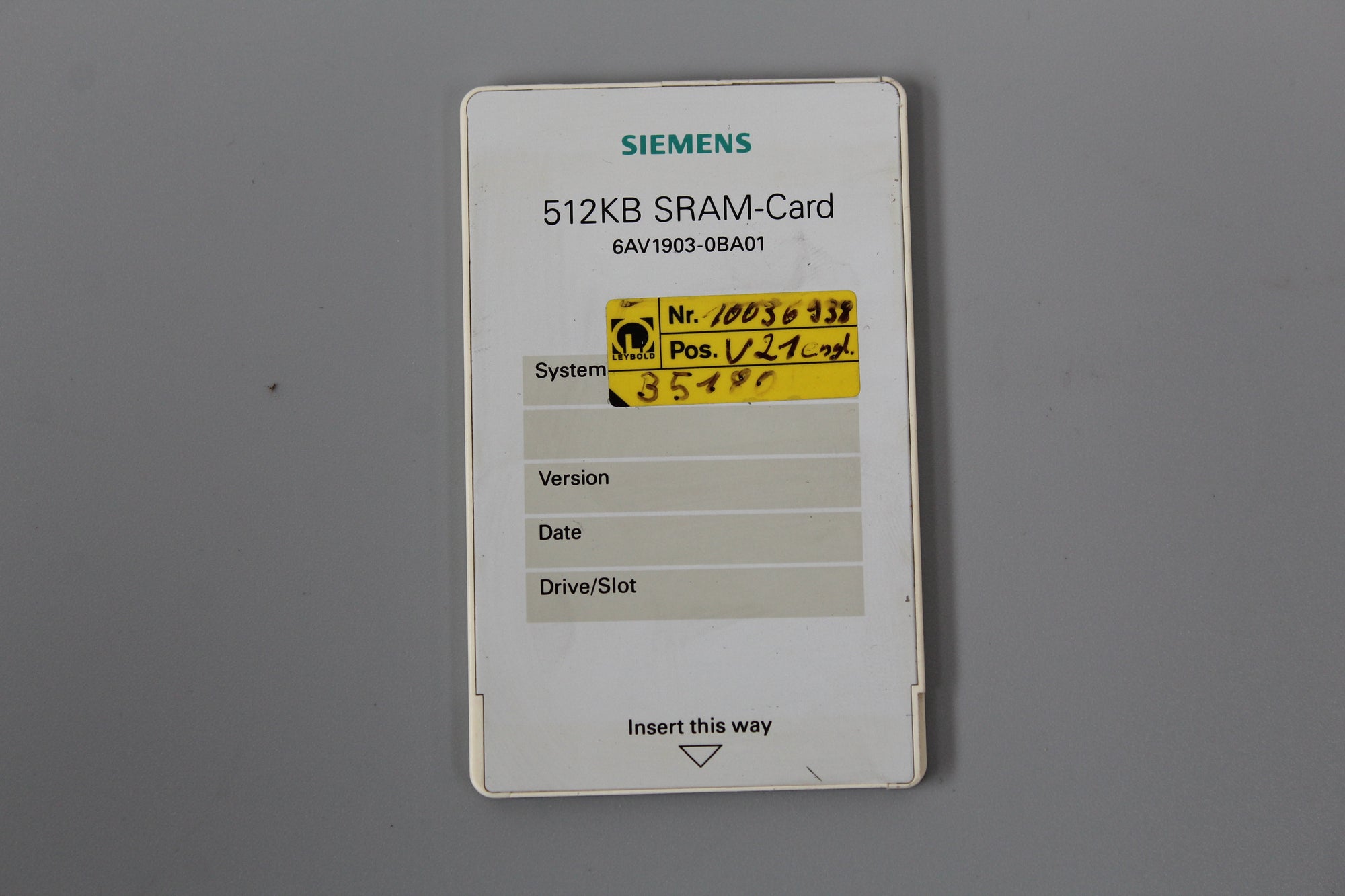 Siemens 6AV1903-0BA01 512KB SRAM-Card - Rockss Automation