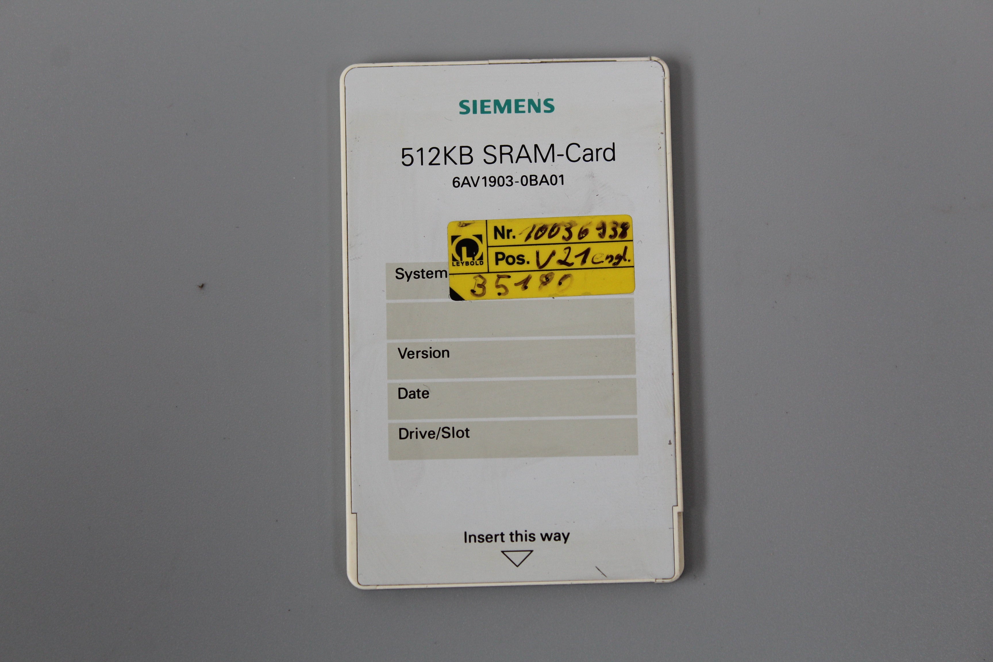 Siemens 6AV1903-0BA01 512KB SRAM-Card - Rockss Automation
