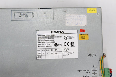 Siemens 6ES7633-2SA02-0AD0 Touch Panel - Rockss Automation