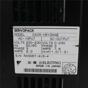 YASKAWA CACR-HR10AAB SERVOPACK AC SERVO DRIVE - Rockss Automation