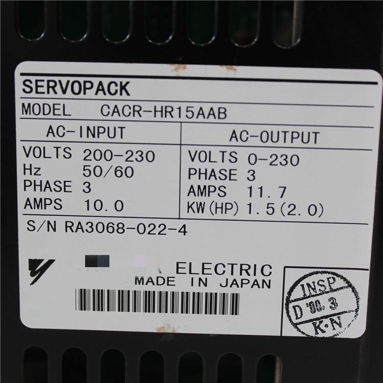 YASKAWA CACR-HR15AAB SERVOPACK AC SERVO DRIVE - Rockss Automation
