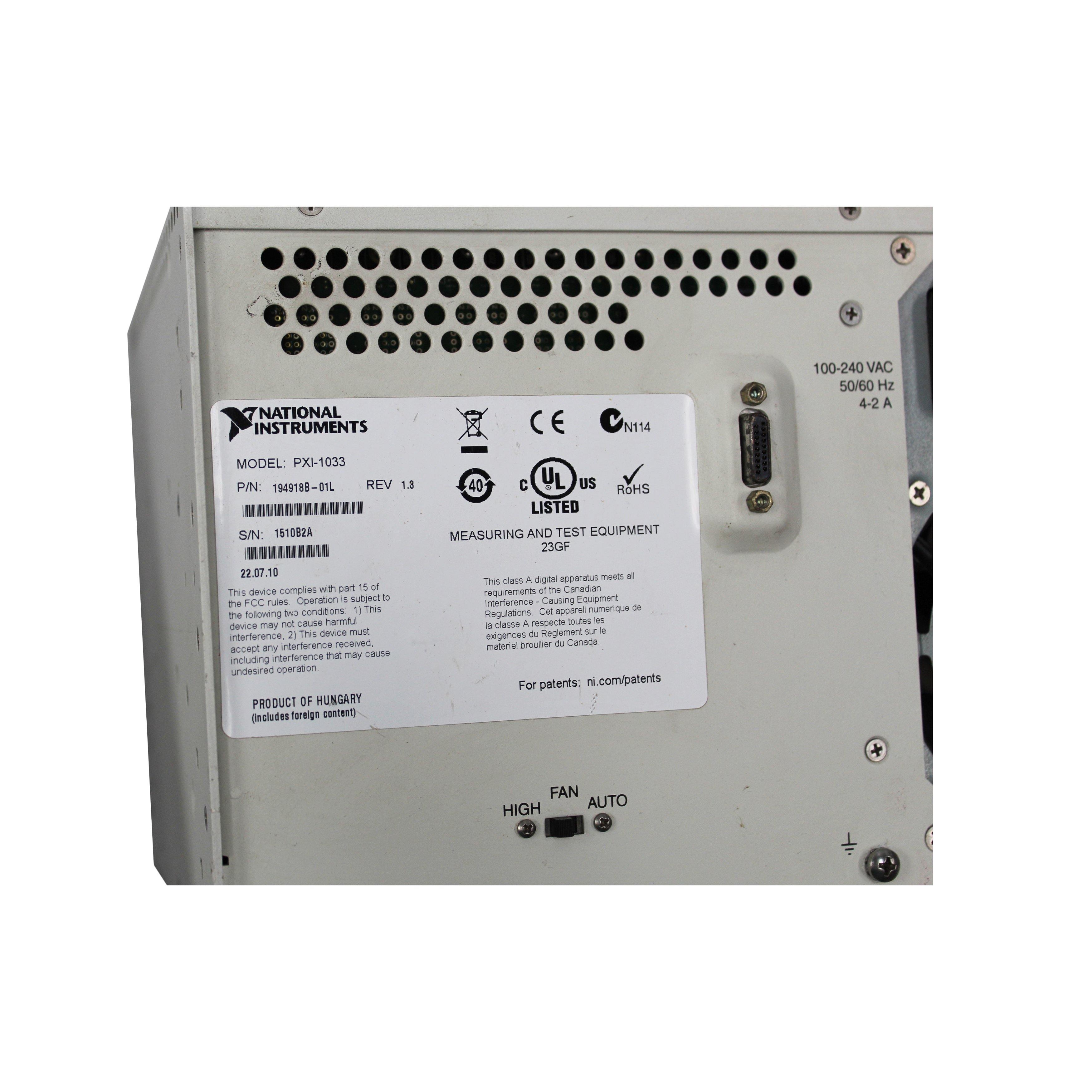 NEC Controller chassis PXI-1033 194918A-01 REV 4.5 Used In Good Condition - Rockss Automation