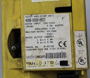 FANUC A06B-6089-H203  Servo Driver