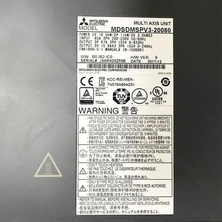 Mitsubishi Servo Driver 11KW MDSDMSPV3-20080 Used In Good Condition With Free Shipping - Rockss Automation