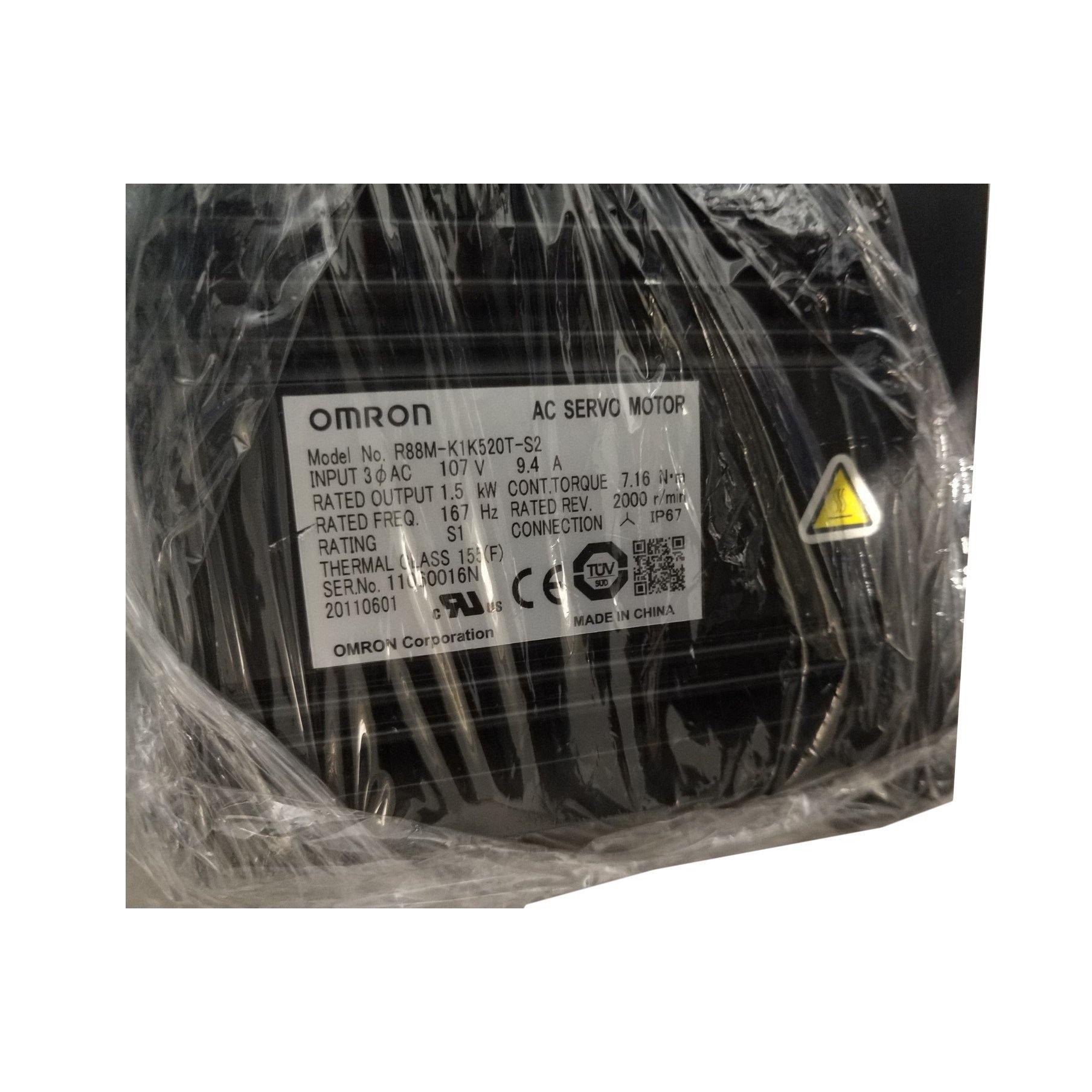 New Original Omron AC Servo Motor 1.5KW R88M-K1K520T-S2 - Rockss Automation