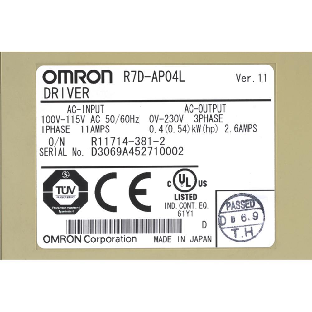 New Original Omron R7D-AP04L 400w Servo Drive - Rockss Automation