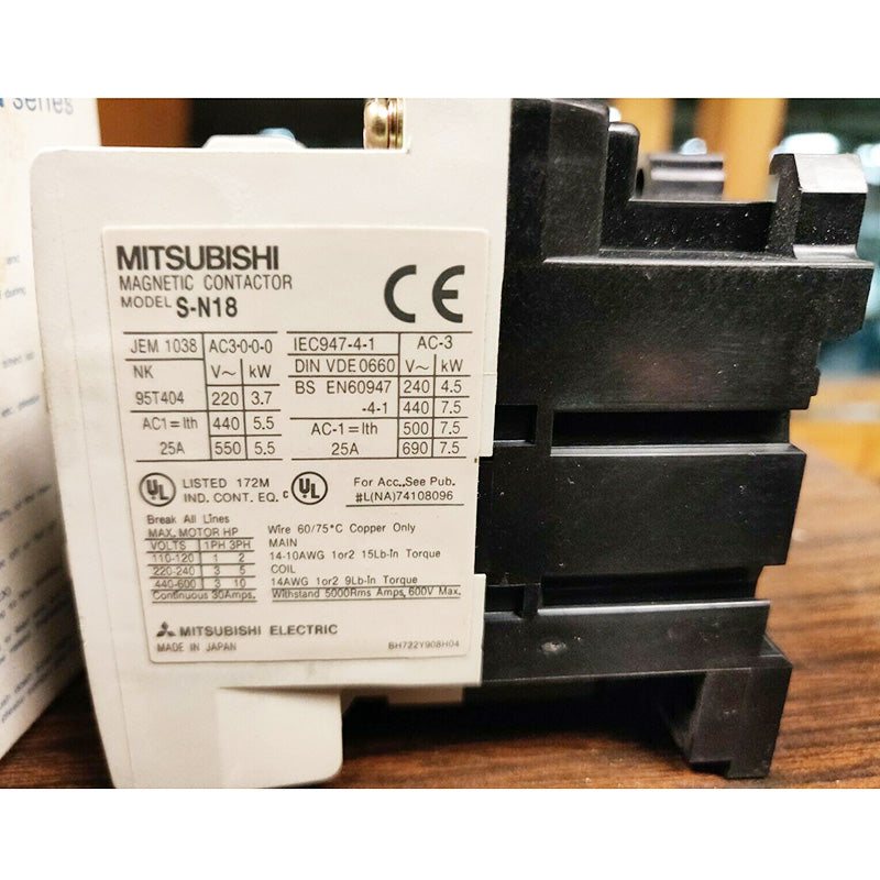 Mitsubishi S-N18 220V AC Contactor - Rockss Automation