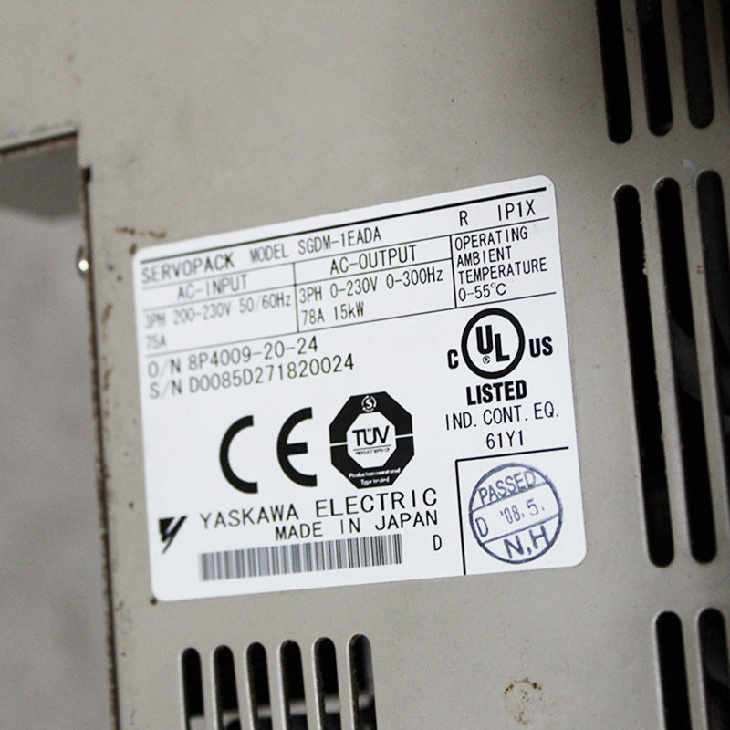 Yaskawa SGDM-1EADA (15KW) Servo Drive - Rockss Automation