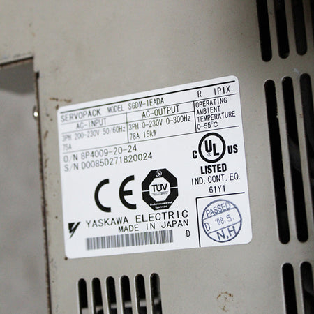 Yaskawa SGDM-1EADA (15KW) Servo Drive - Rockss Automation