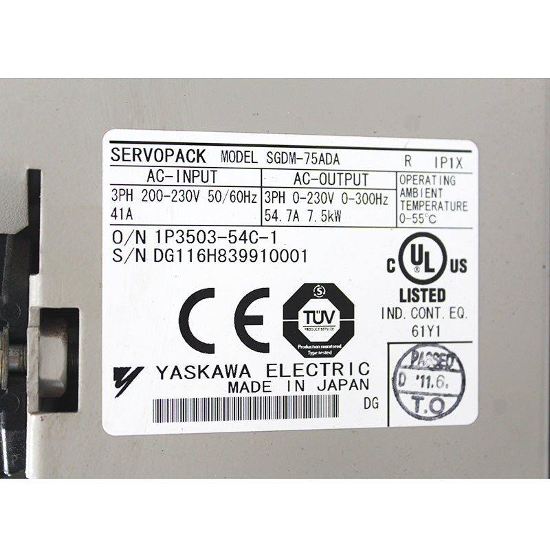 安川SGDM-75ADA(7.5KW)伺服驅動器