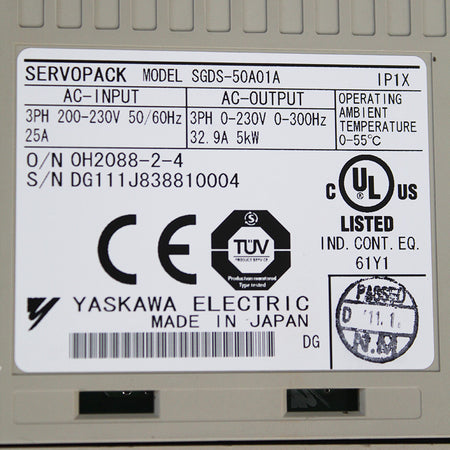 Yaskawa SGDS-50A01A Servo Drive - Rockss Automation