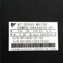 將圖片載入圖庫檢視器 Yaskawa SGMAH-08AAA61D-OY Servo Motor