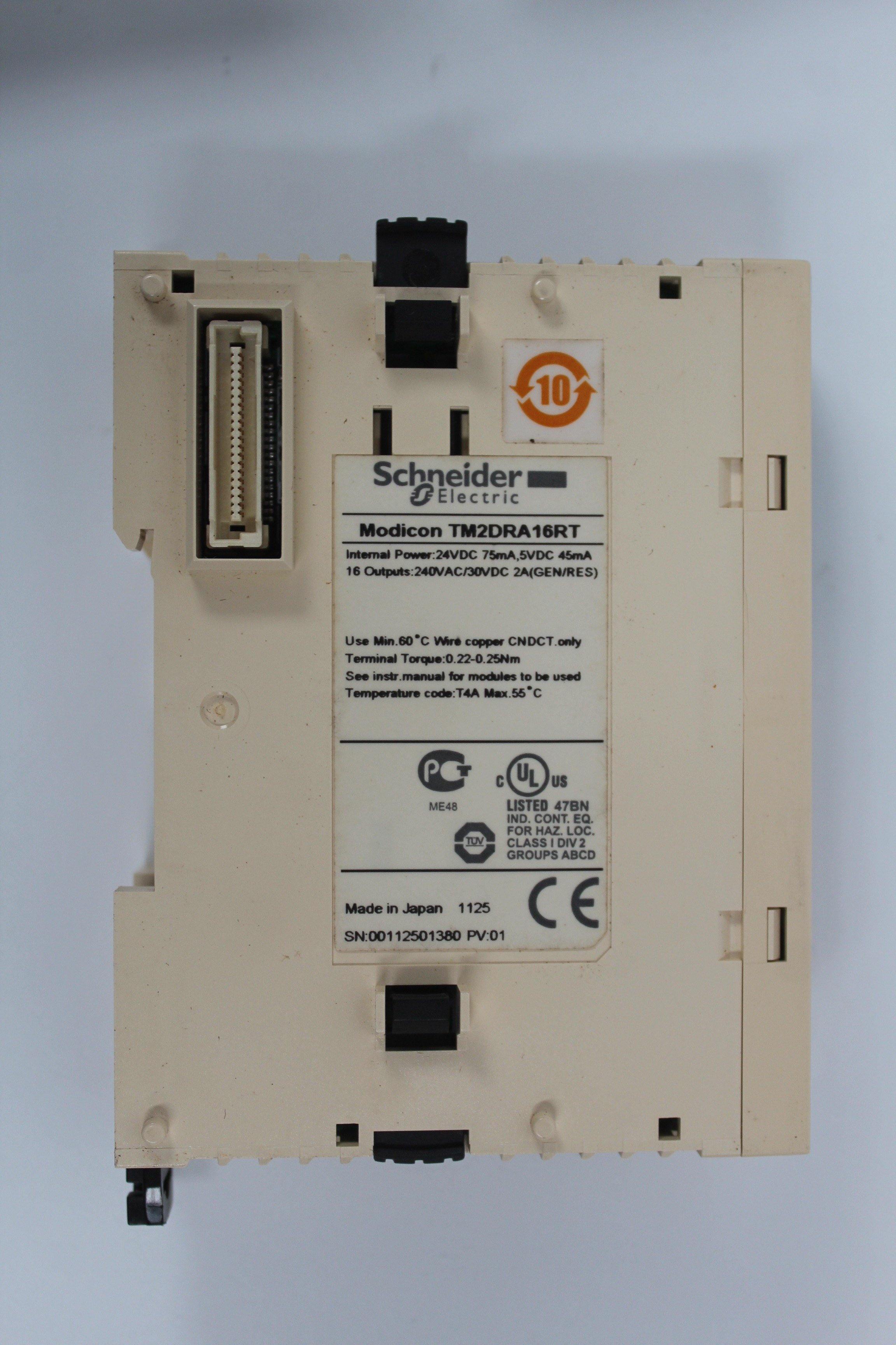 Used Schneider M238 Discrete Output Module TM2DRA16RT - Rockss Automation