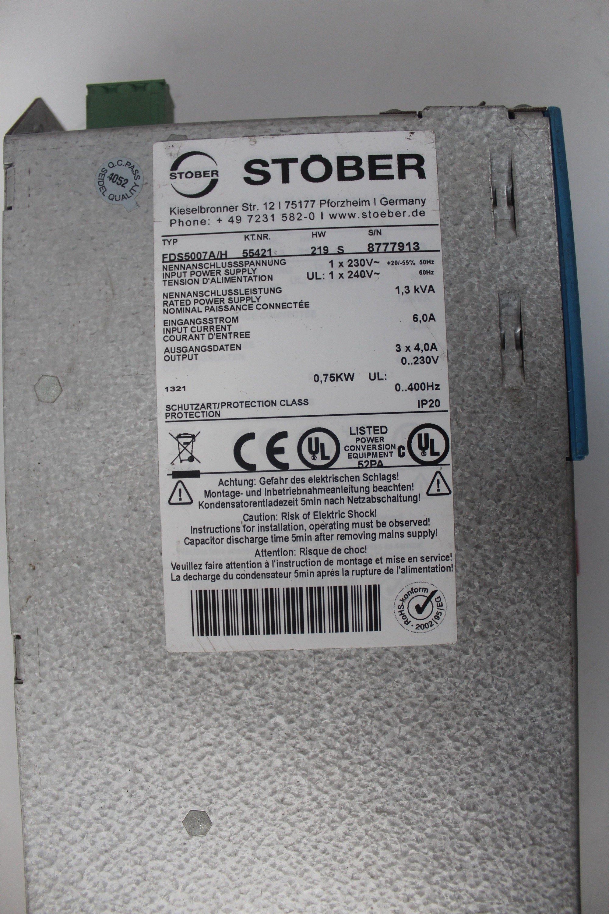 Used Stober Servo Drive FDS5007A/H - Rockss Automation