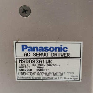 Panasonic MSD083A1WK AC Servo Drive Input 200V - Rockss Automation