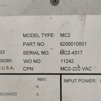 SEREN MC2 9200010001 RF Power Supply