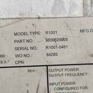 SEREN R1001 9600620000 RF Power Supply