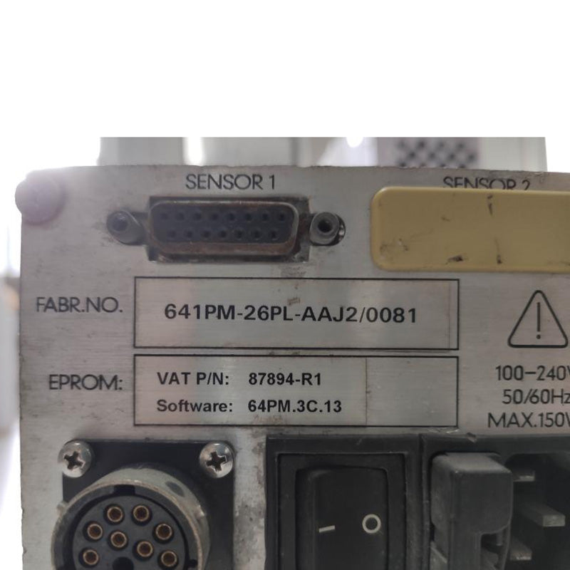 VAT PM-4 Series 641PM-26PL-AAJ2/0081 Semiconductor ADAPTIVE PRESSURE CONTROLLER